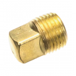 Hobart FP-028-03 Pipe Plug, Square Head, Brass